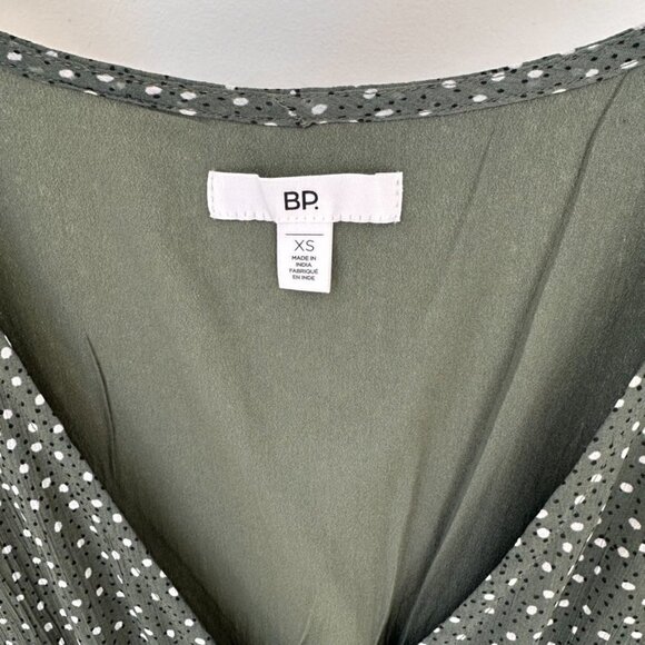 BP Smocked Waist Chiffon Mini Dress Green Sz XS - Picture 7 of 11